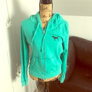 Mint green Victoria’s Secret zip up jacket
